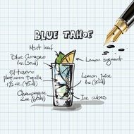 appearance and composition of the coctail Blue Tahoe