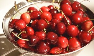 red sweet cherries