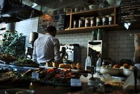 counter in the cafe