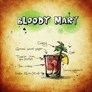 clipart of Bloody Mary alcohol drink recipe