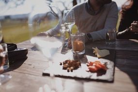 food drinks glasses people lunch sunshine morning