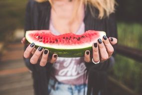 watermelon, woman, fruit, food ,girl,seeds