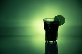 Green cocktail alcohol drink