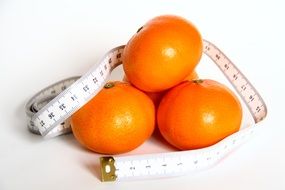 oranges and tape measure