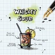 appearance and recipe of the coctail Whiskey Sour