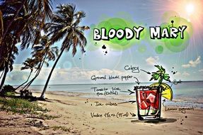 appearance and recipe of the coctail Bloody Mary