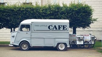 old cafe truck vehicle on a street