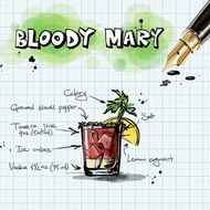 appearance and recipe of the alcoholic drink Bloody mary