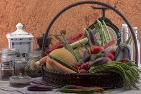 still life, vegetables