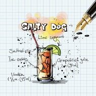 appearance and recipe of the coctail Salty Dog