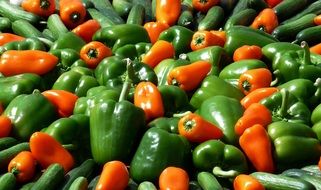 red andorange paprika vegetables