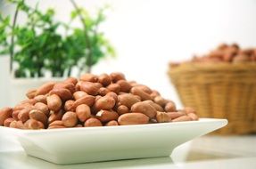 Peanuts on a plate