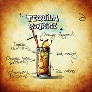 refreshing tequila sunrise cocktail recipe