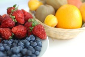 closeup picture of colorful healthy fruits