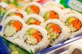 Macro photo of japanese sushi