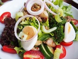 vegetables salad, healthy food