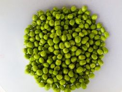 green peas on the table