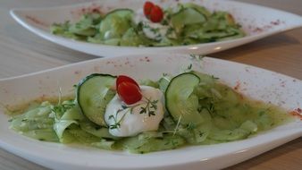cucumber salad vinegar oil