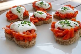 appetizer with wild salmon