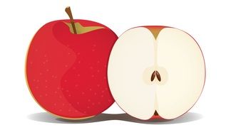 red apple for a healthy diet
