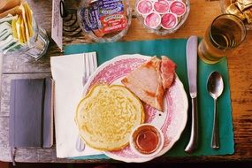 breakfast on a table