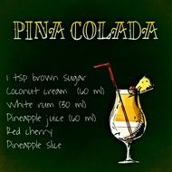 Pina Colada cocktail recipe