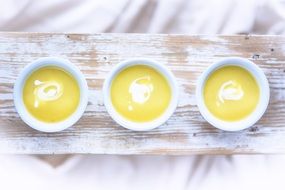 leek soup in bowls
