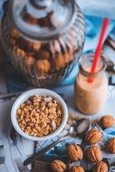 muesli in white bowl