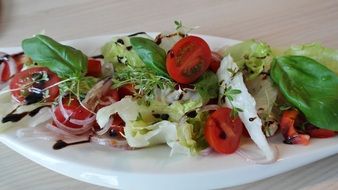 mixed salad with dressing