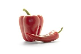 fresh red peppers