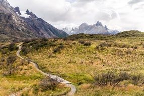 way between snow mountains
