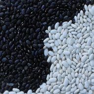 black and white beans