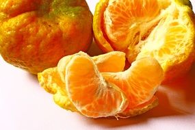 slices of ripe mandarin