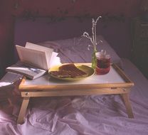 breakfast food with lavender flowers