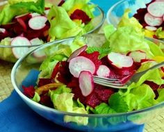 salad lettuce with beetroot