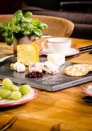 Picture of cheese on a board