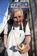 hot dog vendor man