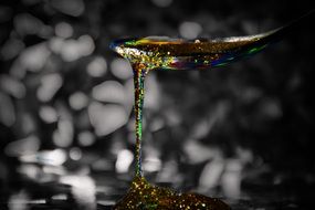spoon gold food yellow sugar colorful light