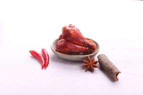 food shoot of chicken legs