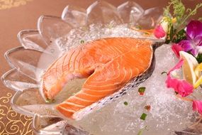fresh salmon steak