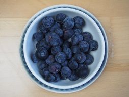 blueberries are in a bowl