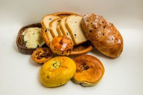 different sorts of Japanese buns
