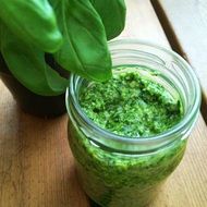 pesto in jar, italian cuisine