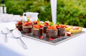 delicious chocolate strawberry desert