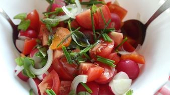 Mixed salad in a bowl