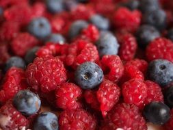 vitamins in raspberry and blueberry