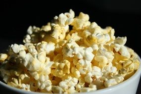 solt popcorn snack in a dark