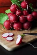 fresh radishes for veggie food