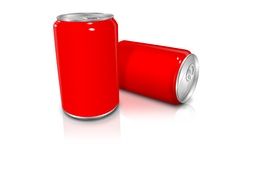 Two red cans
