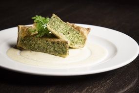 veggie quiche on a plate